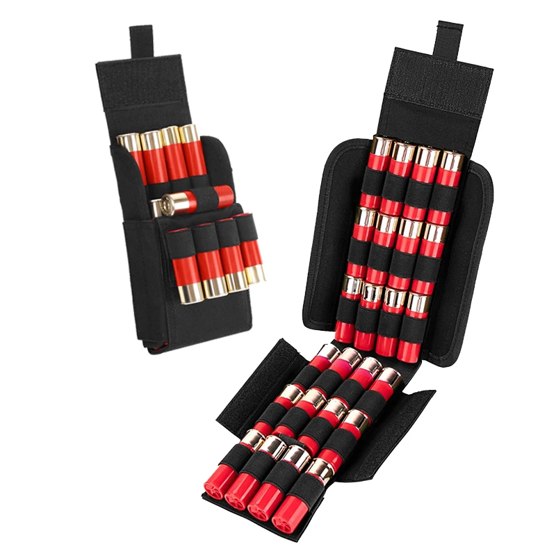 

MOLLE Tactical 25 Round Shotshell Reload Holder Compact Foldable Shotgun Shell Ammo Mag Pouch for 12G 20G Gauge