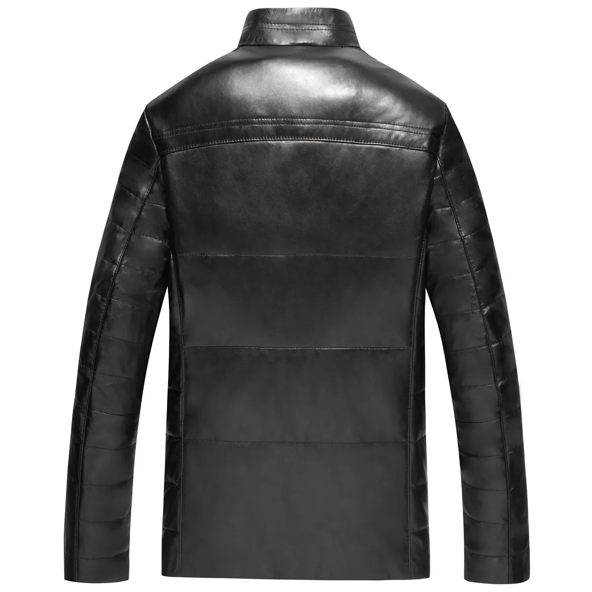 Мужская кожаная куртка зимняя из натуральной овчины норковая Меховая с