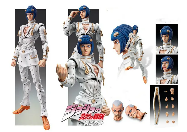 Невероятные приключения Джоджо Леон Abbacchio Kujo Jotaro Золотой ветер ПВХ фигурка