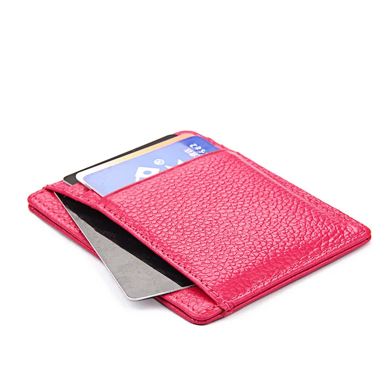 Minimalist and Slim Business Card Case Many Colors Business Card Holder Vegan Leather Wallet Factory Direct Sales In stock