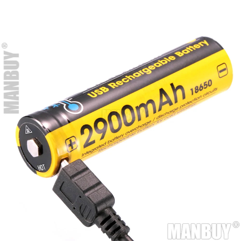 NITECORE Встроенный USB порт для зарядки NL1829RLTP 5A 2900 мАч 18650 холодностойкий