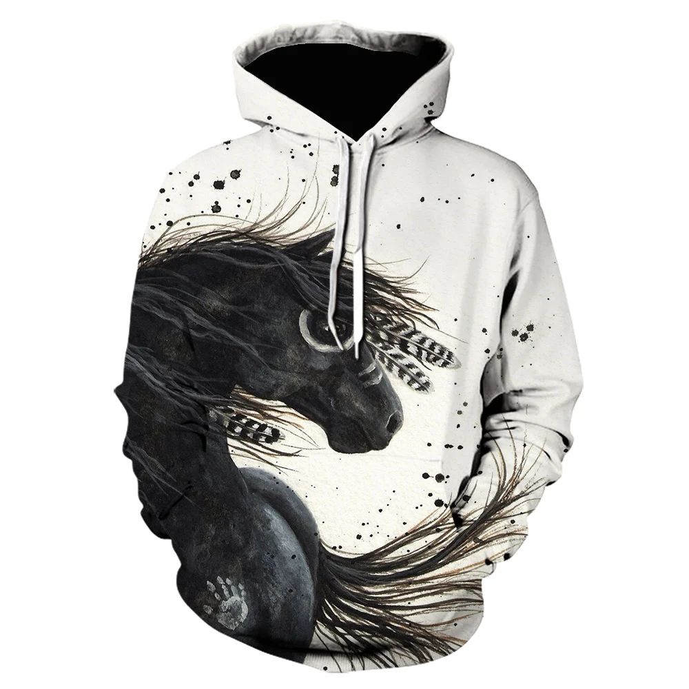 

Spring and Autumn New Sweater 3D Printing Men's Animal Tiger Casual Boys and Girls Pullover Hoodie