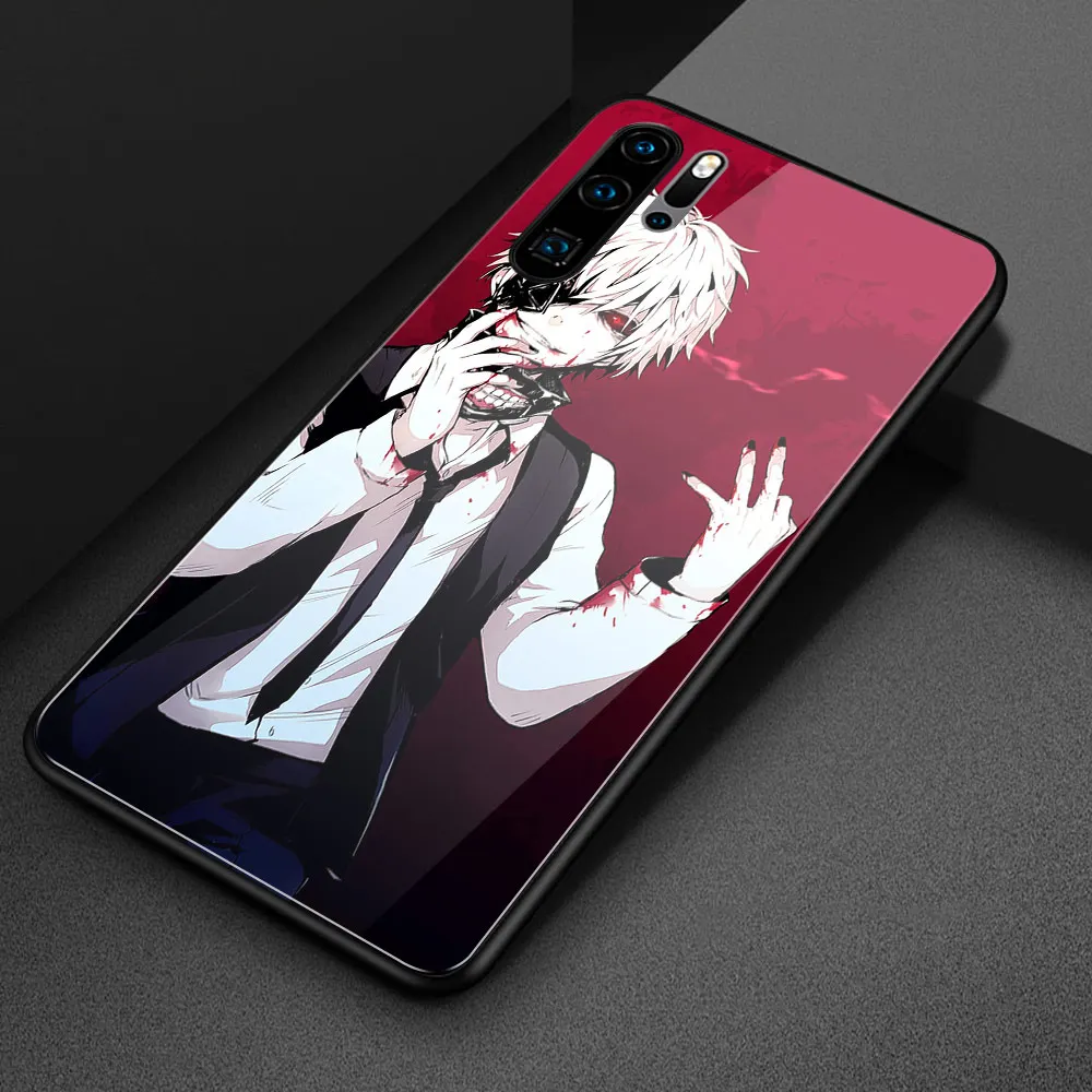 Стеклянный чехол для huawei p20 lite с призраком из аниме Tokoyo P30 pro Huawei P9 P10 Plus P20 Pro |