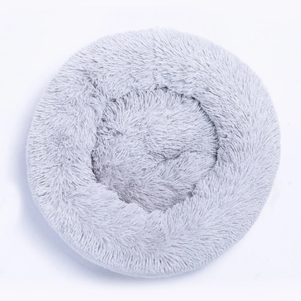 DIDIHOU длинная плюшевая супер мягкая кровать для питомцев питомник собака Круглый