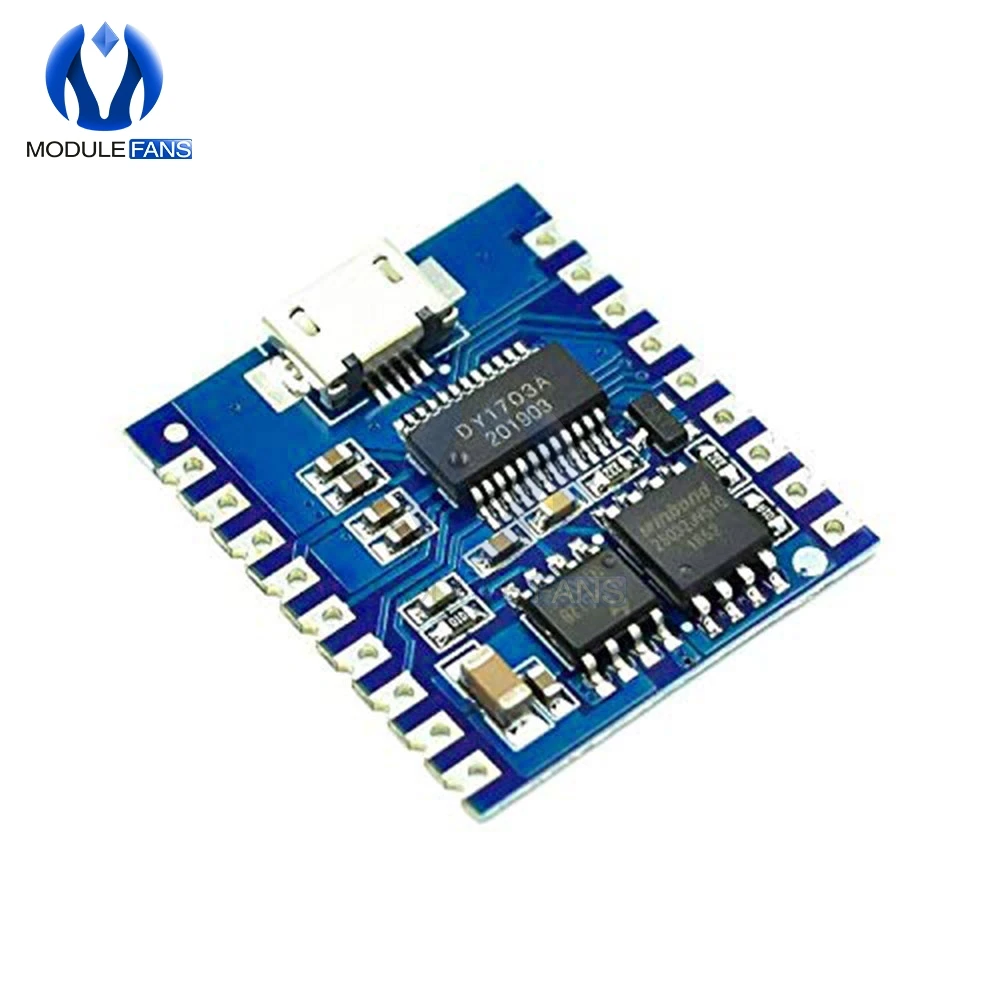 Аудио модуль мини mp3 плеер IO UART Trigger Micro USB загрузка 4 байта флэш голосовой 32 битная