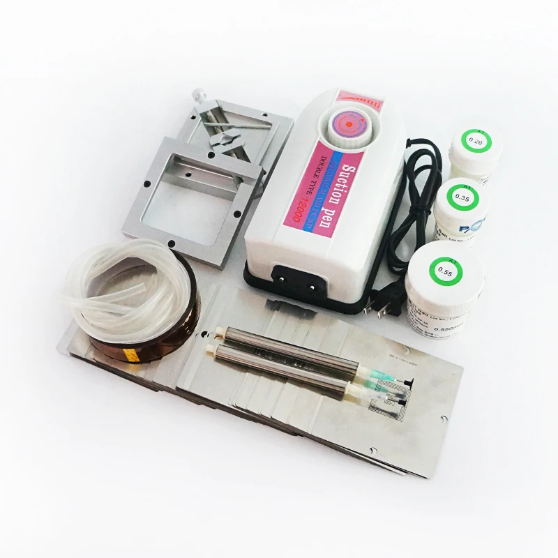 

BGA reballing kit 90MM reballing jig silvery 184pcs Stencils Leaded Solder Ball Insulating tape Vacuum pump COSMO-12000
