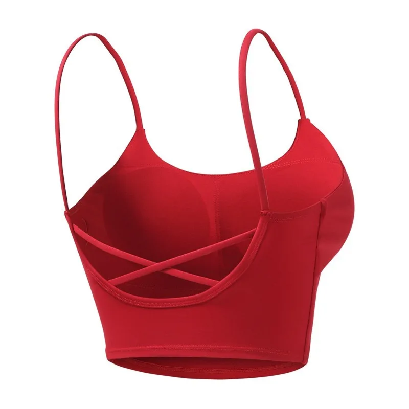 Women Sports Yoga Bra breathable quick dry Top Shockproof Cross Back Push Up fitness active Gym Running | Спорт и развлечения