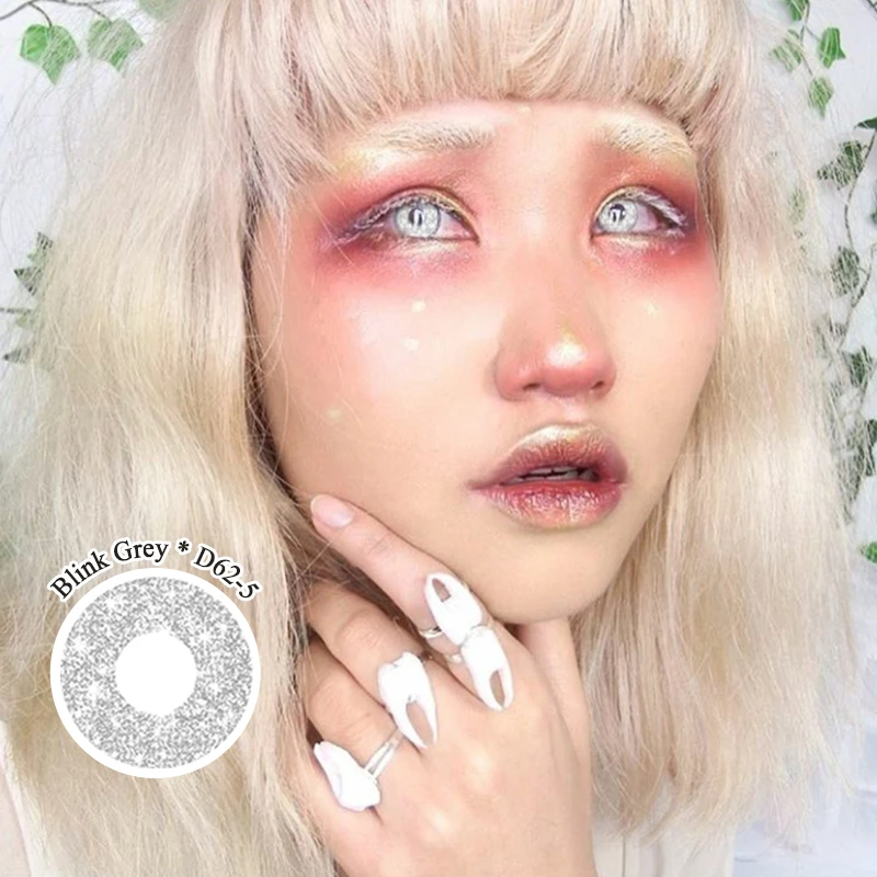 [Fresh Lady] 1 пара алмазные мигание Хэллоуин Контакты сумасшедшие контактные линзы
