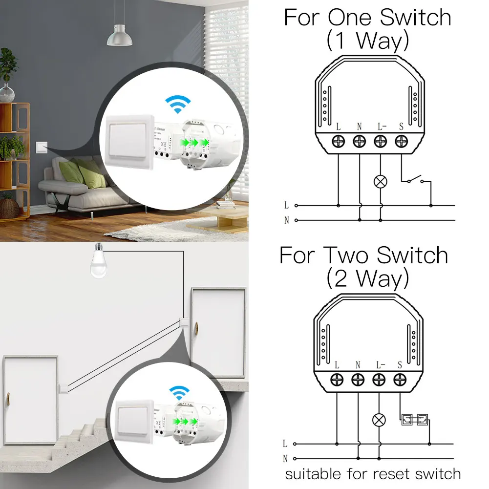 DIY Smart WiFi Light LED Dimmer Switch Life/Tuya APP Remote Control 1/2 Way Works with Alexa Echo Google Home | Обустройство дома
