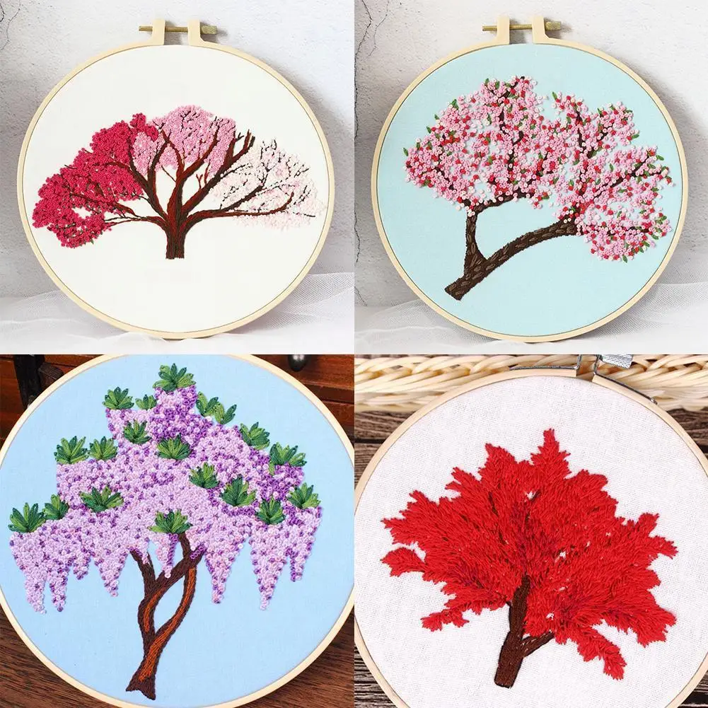 Набор 3D для вышивания персикового дерева R0W7 Европейский набор начинающих с