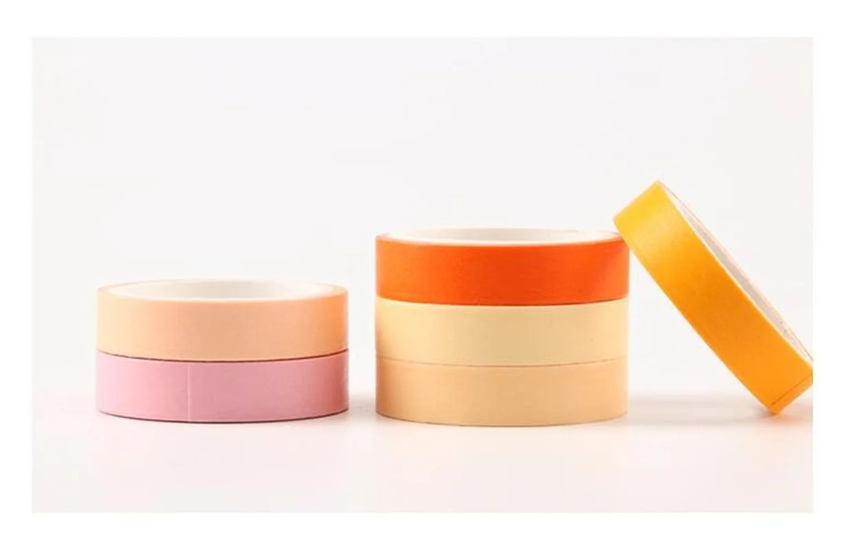 6pcs/set Decorative Washi Tape Set Stickers Scrapbooking Cute Stationery School Supplies | Канцтовары для офиса и дома