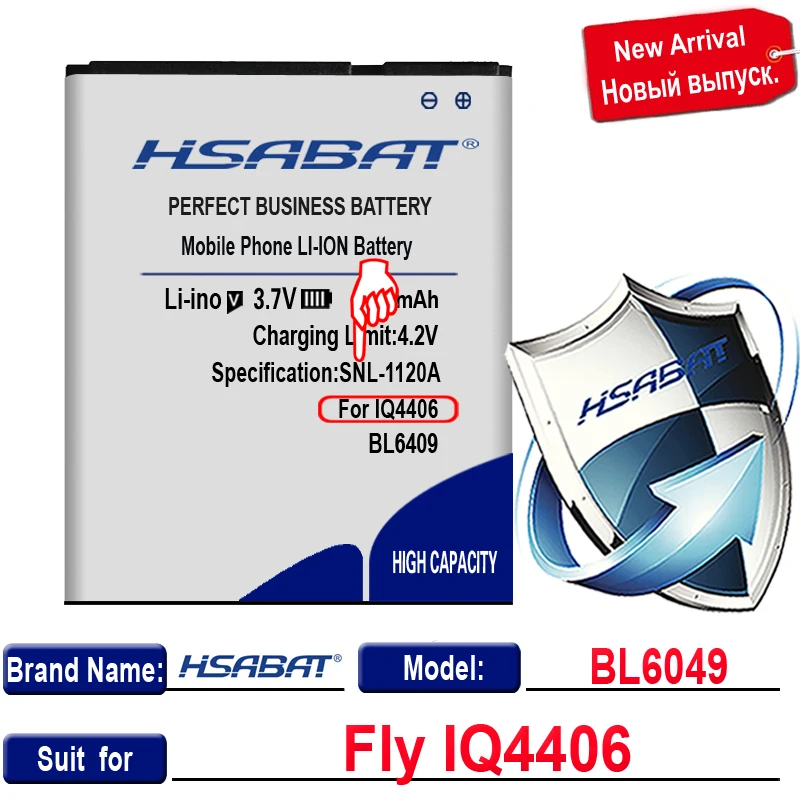 Аккумулятор HSABAT 2500 мАч BL6409 для Fly IQ4406 IQ 4406 BL 6409|battery for|battery for flybattery 2500mah |