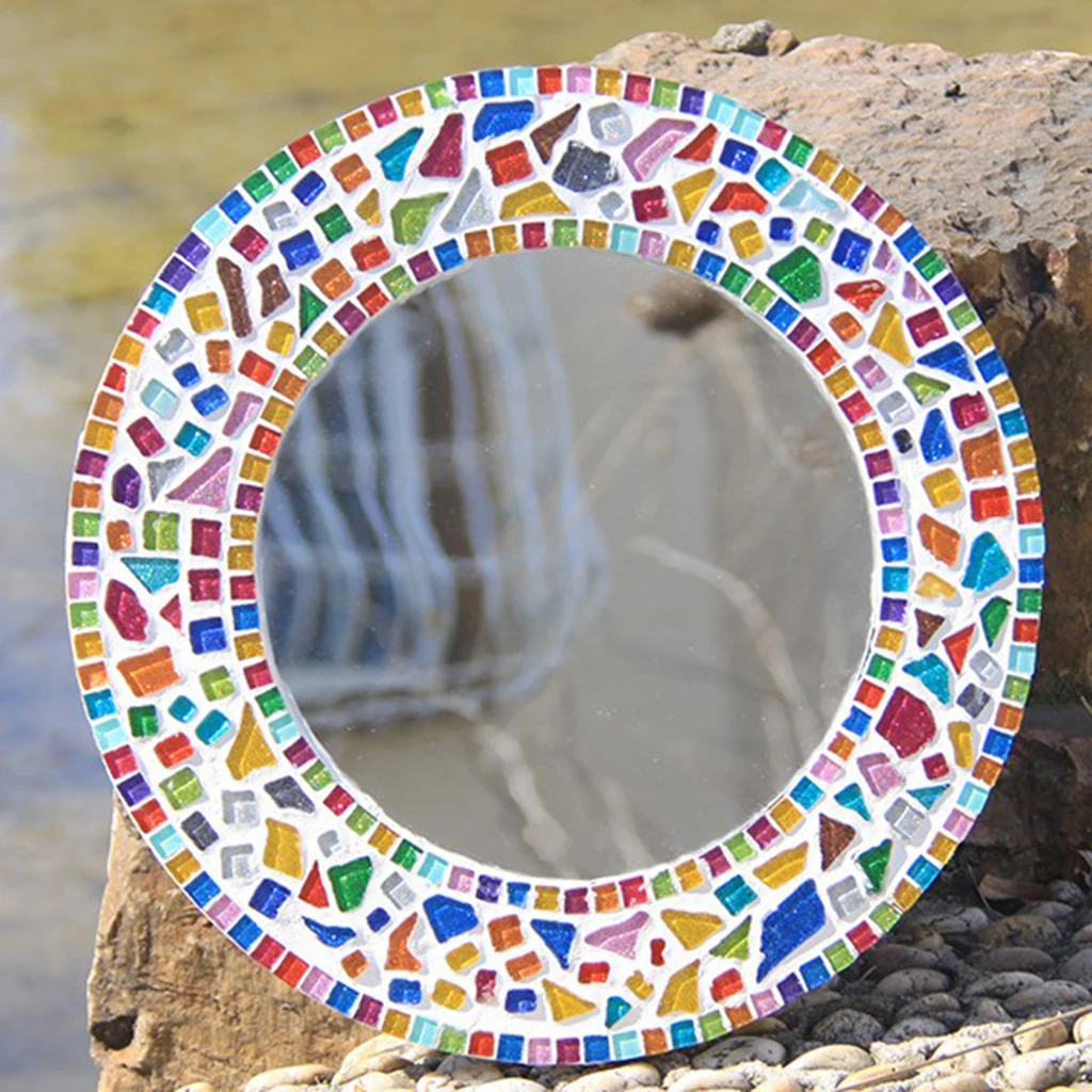 200g Mixed Color Irregular Glass Mosaic Tiles Pieces For DIY Craft 10-30mm | Дом и сад
