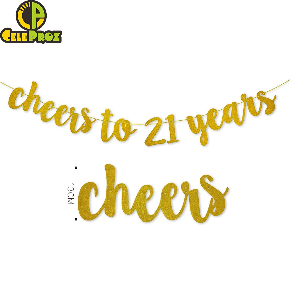 Годовщине вечерние Бумага Золотая блестящая черная флаг ура до 30 лет Galand День