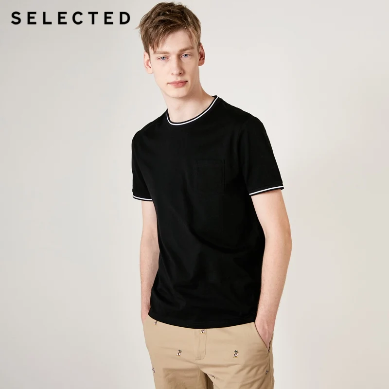 Мужская футболка с короткими рукавами 100% хлопок чистый цвет S | 419201603|Мужские