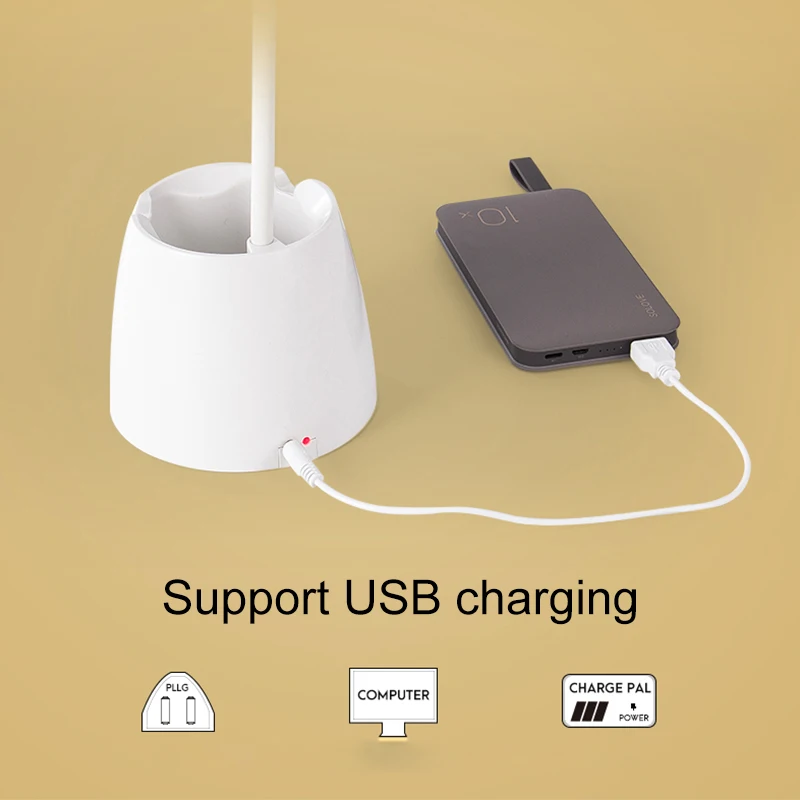 Гибкие светодиодсветодиодный настольные лампы с Usb сенсорная приглушаемая