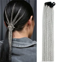 trendy headpiece metal comb tassel extension hair chain for women hairband decoration wedding accessories bridal fashion jewelry
