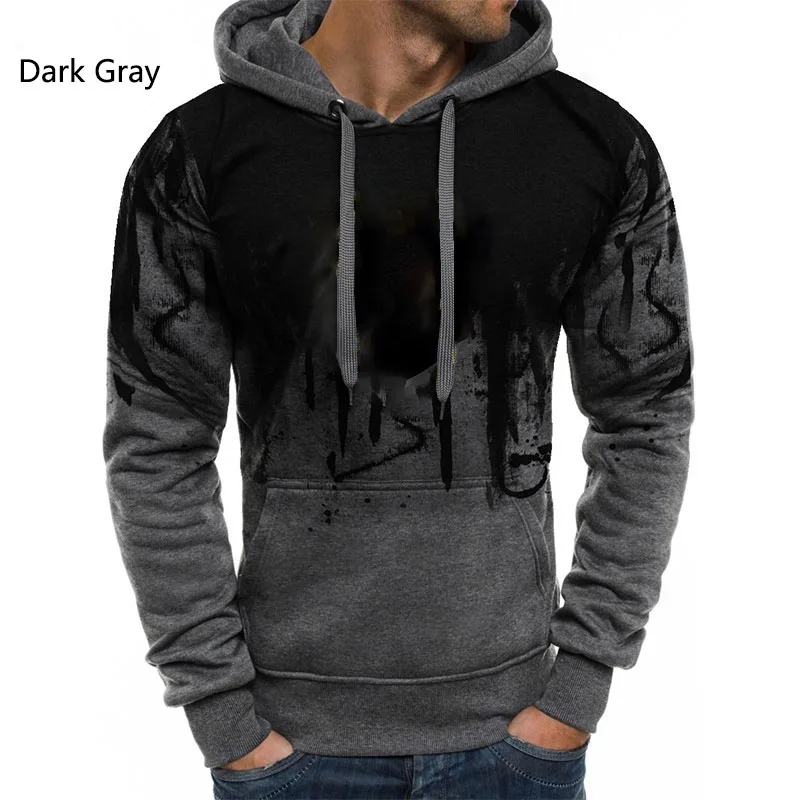 

Men's Hooded Sweatshirts Long Sleeve Pullover Tracksuit Streetwear Fashion Loose Outwear Hoody Clothing Tops Male Autumn Clothes