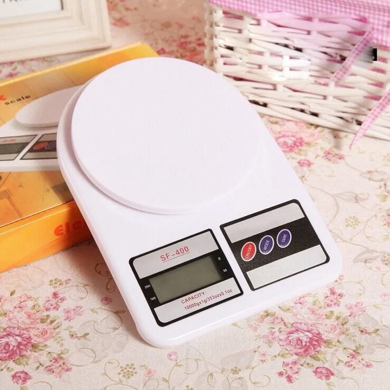 

1PCS New 1kg 5kg 7kg 10kg 5000g 1g Digital Kitchen Scales Food Diet Postal Electronic Scale Weight Balance LCD Display SF-400