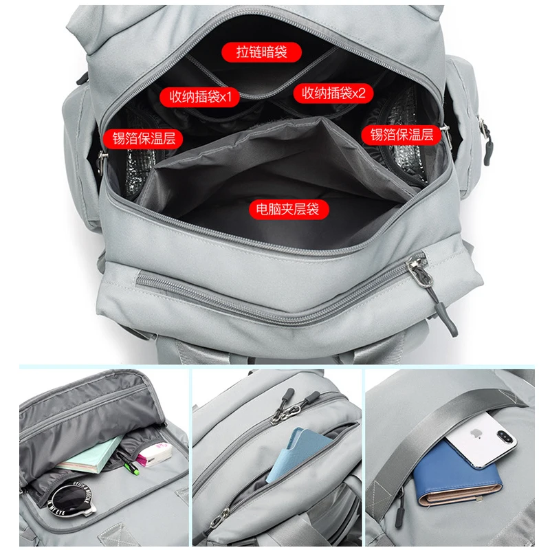 

Mommy Shoulders Multifunctional Mother Bag New Fashion Trendy Travel Portable Large-capacity Backpack Outing Mother and Baby Bag