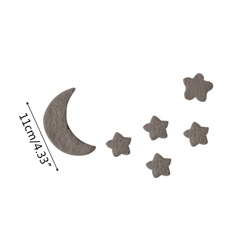 

5Pcs Newborn Photography Props Wool Felt Stars moon Infant Photo Shooting Decor Accessories Baby Photo Shooting Photography Prop