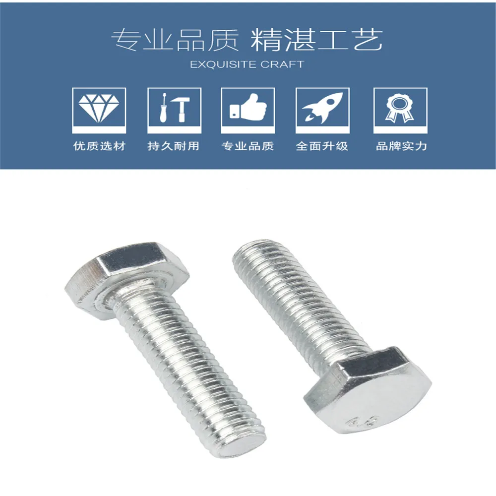 

M6/M8 Hex Bolts Vis Hexagon Head Screw Bolt Cerrojo Boulon Pernos Threaded Rod Parafuso Bulloni Acciaio External Screws ISO 4017