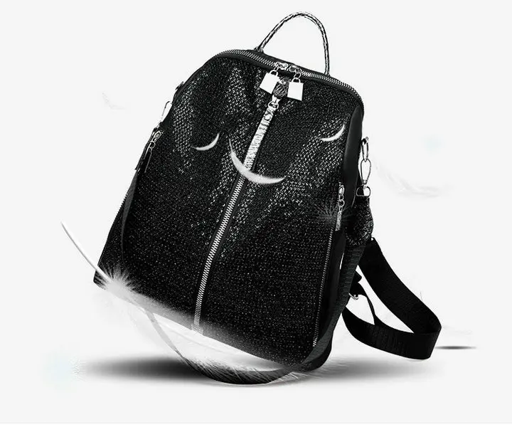 

Luxury Ladies Casual Travel Bags College Backpack Girl Bagpack Sequin Bling Large Capacity Women Vintage Leisure BackPack