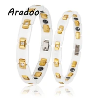 aradoo magnetic bracelet stainless steel bracelet women metal bracelet clasp bracelet fashion gift holiday gift for bracelet