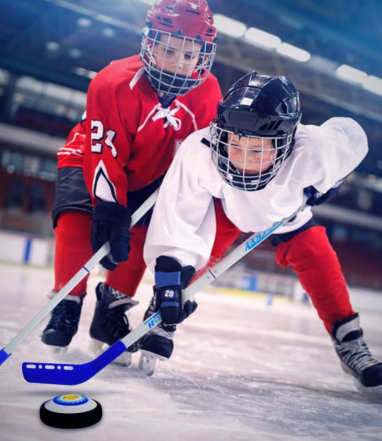 Набор клюшек для хоккея с шайбой мини цели детей тренировочные игрушки на полу 2