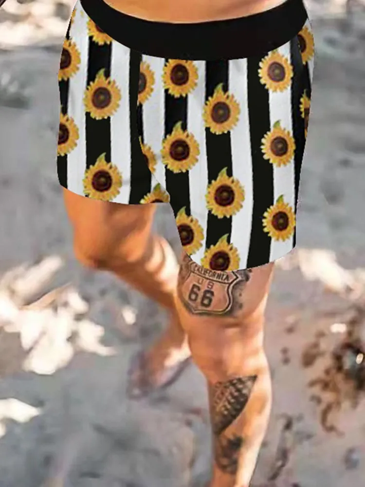 

New Mens Swim Shorts Quick Dry Summer Beach Board Swimwear Fashion Hawaii Casual Shorts Men Shorts Breathable Personality Shorts