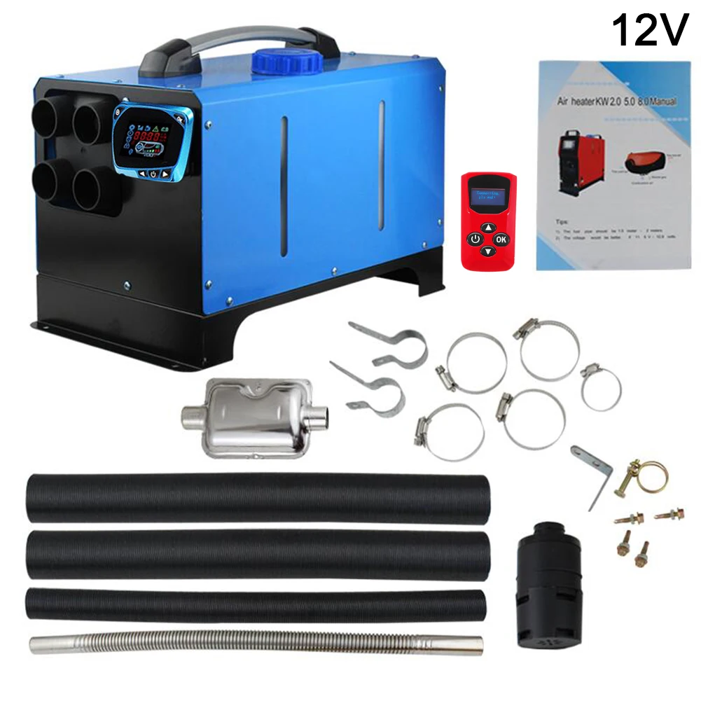 

New All In One Parking Heater 5kw 12v Car Heater Air Diesel Lcd Monitor With Remote Control Air Heater For Car Motorhome Boats