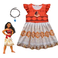 2020 new moana dress up clothes baby girls christmas vaiana princess cosplay costume toddler kids summer beach tutu sundress