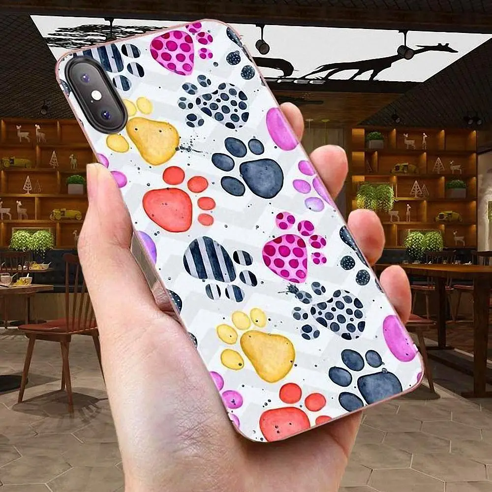 Собачий отпечаток лапы дизайн для Sony Xperia Z Z1 Z2 Z3 Z4 Z5 compact Mini M2 M4 M5 T3 E3 E5 XA XA1 XZ Премиум
