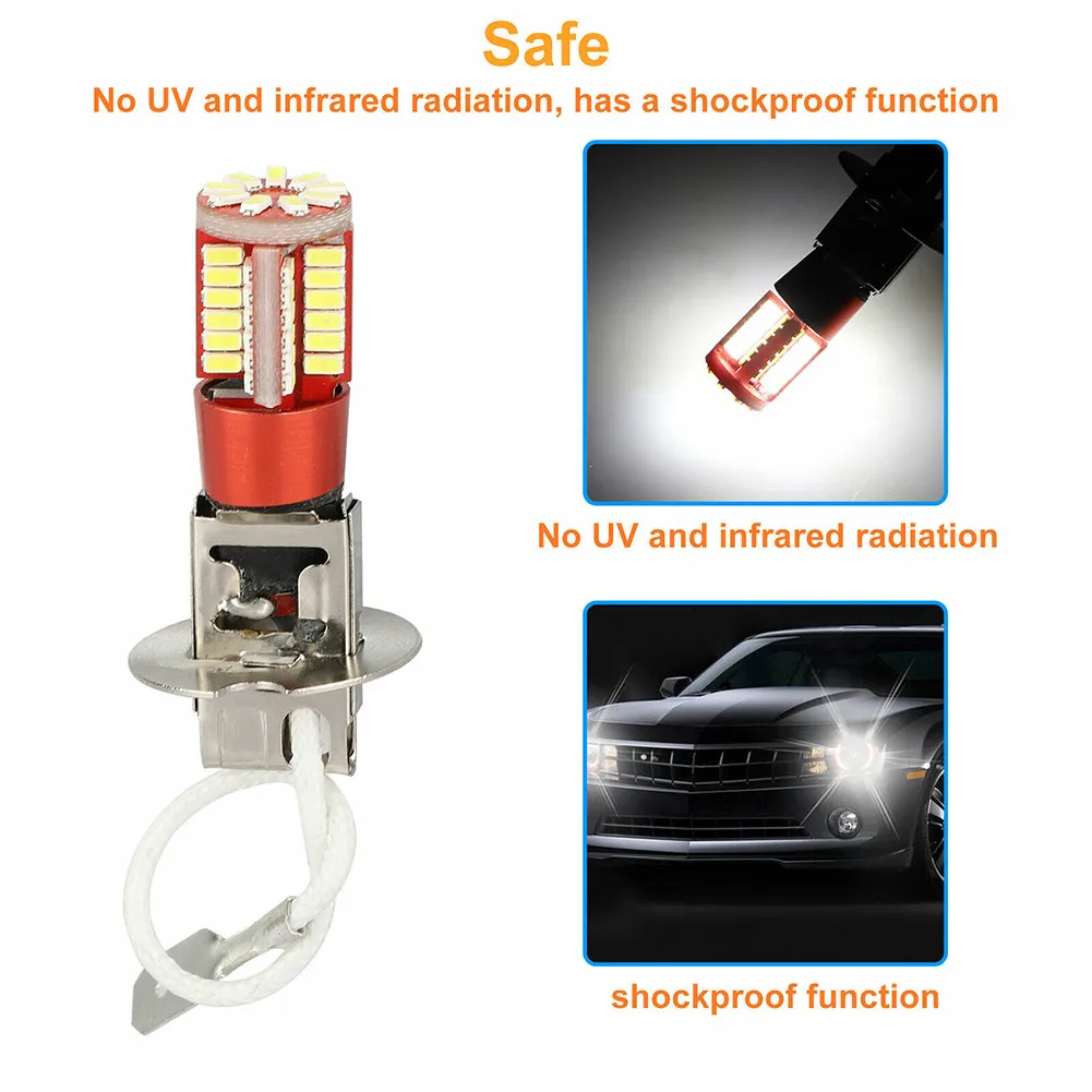 

Vehicle Bulbs White 57 SMD Accessories Conversion Kit DC 12V LED Fog Light