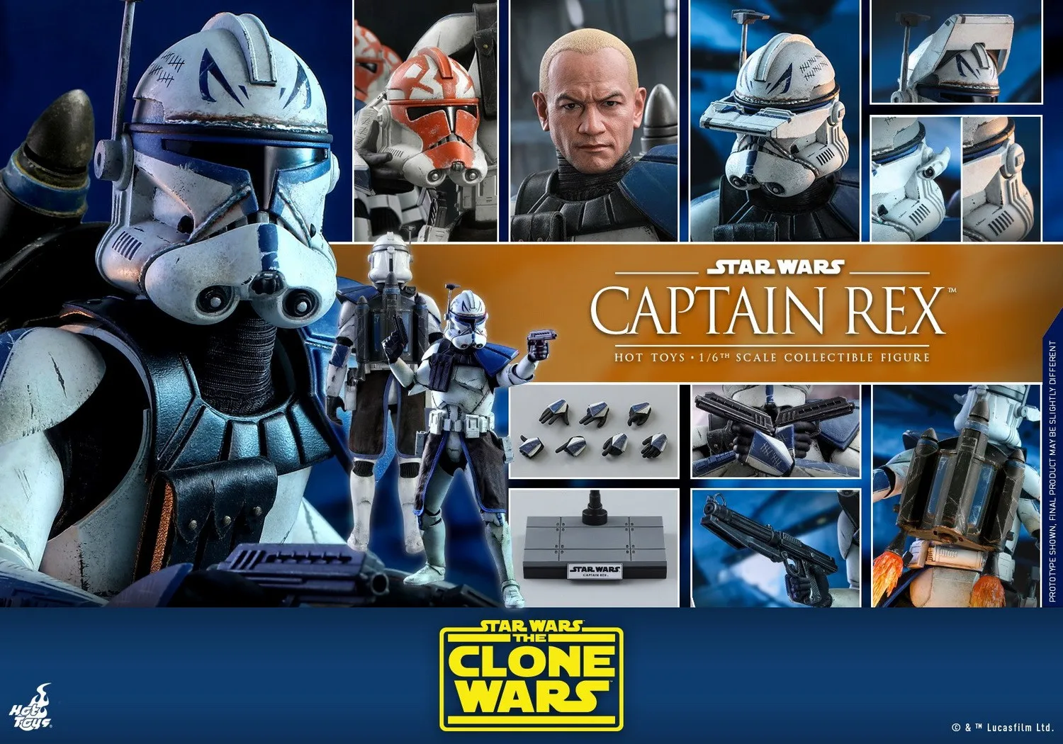 

Disney HOTTOYS HT 1/6 TMS018 The Clone Wars Rex Spot