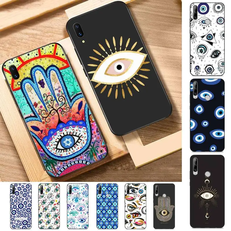

RuiCaiCa Evil Eye Phone Case for Huawei Y 6 9 7 5 8s prime 2019 2018 enjoy 7 plus