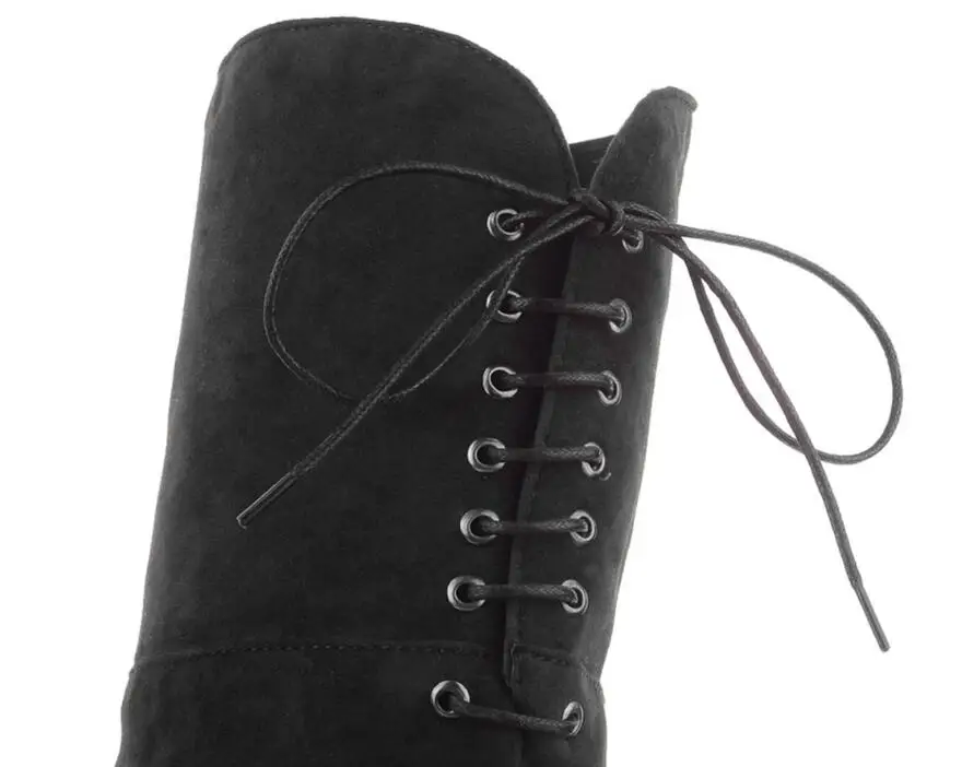 Женские сапоги выше колена на низком каблуке корейские женские с перекрестной