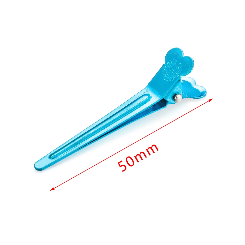 

5/20Pcs Professional Double Prong Hair Clip Salon Setting Hairdressing Style Fixed hair clip Stainless Steel Makeup Clip