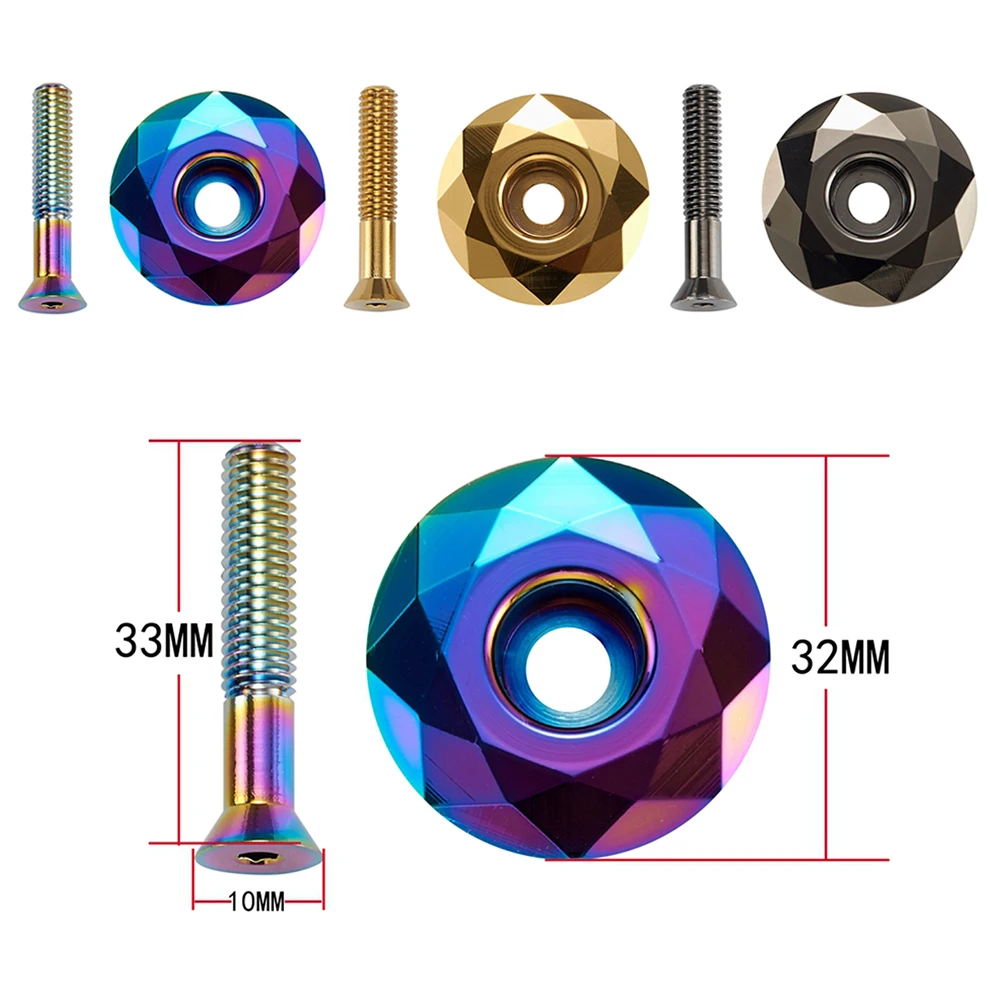 

Aluminum Alloy Mountain MTB Bicycle Stem Cover Bike Headset Top Cap Cover with Screw Bolt for 28.6mm Cycling Riding Parts