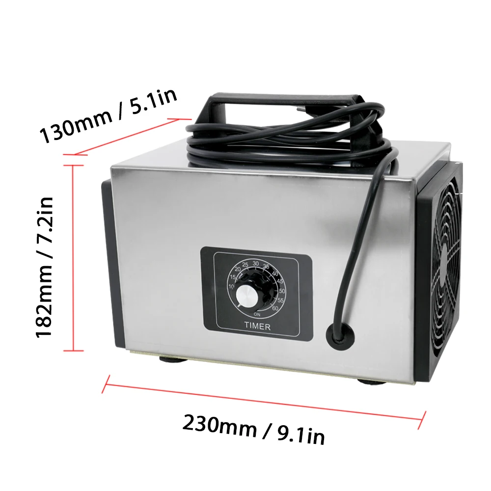 

220V 20/24G Ozone Generator Tablets Air Purifier Ozonizer with Timing Switch Purifier Ozonizer Ozonator Machine