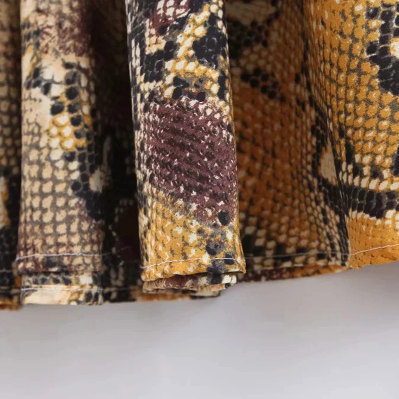 2019 летняя и осенняя Женская богемная юбка с принтом животных винтажная Дамская