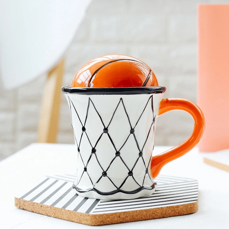 Милая креативная кружка для кофе молока баскетбола с рисунком завтрака овсянки