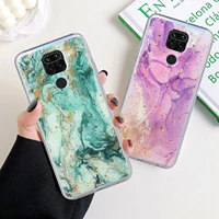 epoxy marbling bling colorful phone case for xiaomi redmi note 9 pro max 9s transparent edge shockproof colors protection cover