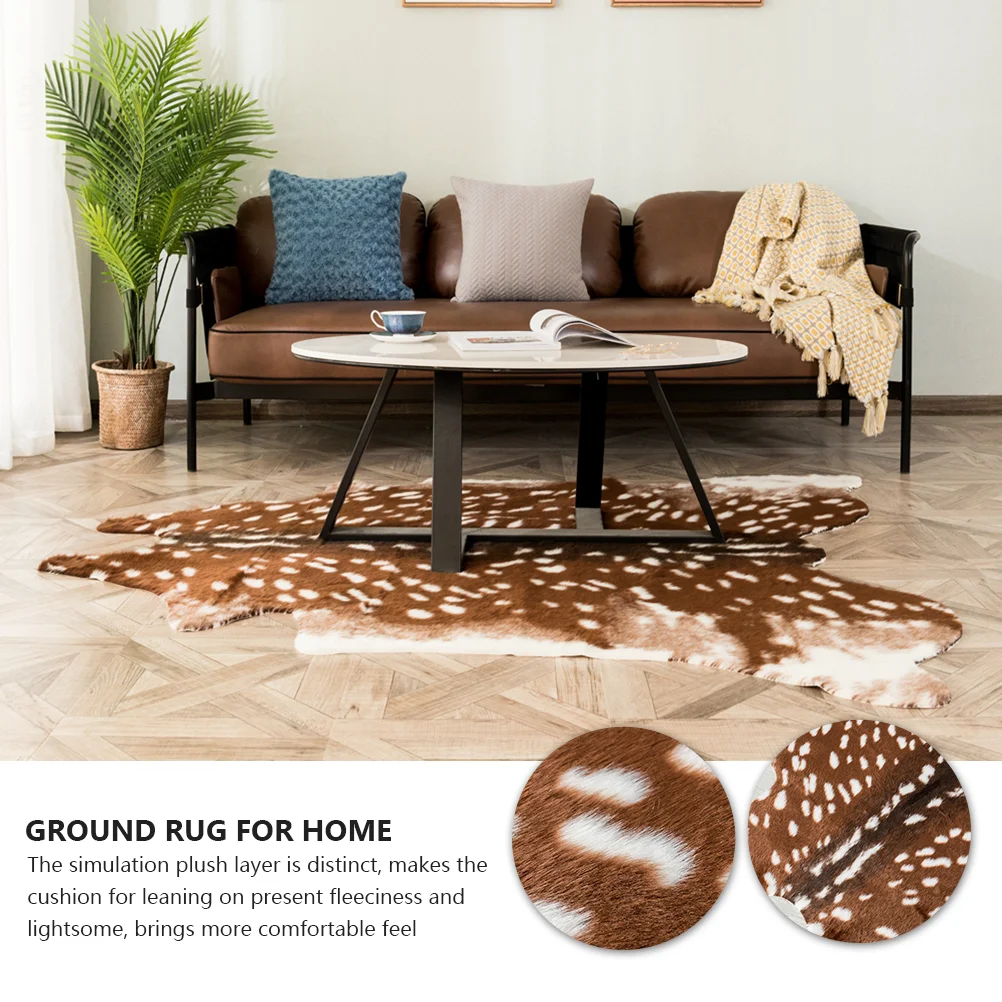 저렴한 1pc Sika 사슴 인쇄 카펫 지상 매트 바닥 깔개 장식 지상 패드 홈