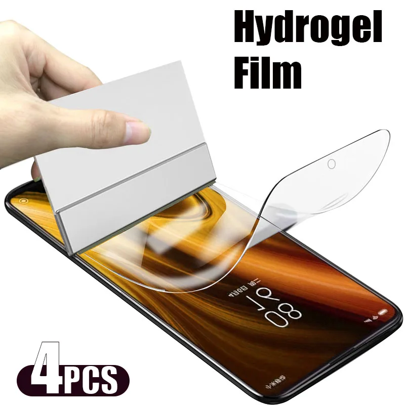 

4PC Hydrogel Film Screen Protector For Redmi Note 10 pro 10 10S 9 Pro 9S 9T 8 8 Pro 8T Tempered Glass For Redmi 9 9A 9C 9T 8 8A