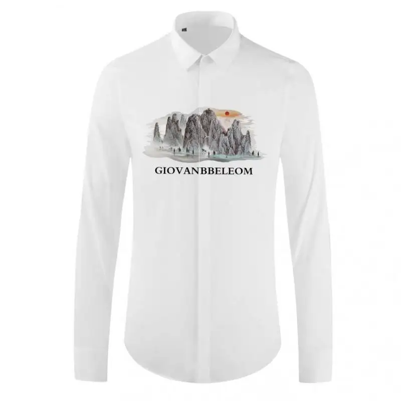 2021 хлопковые рубашки для мальчиков класса люкс с длинным рукавом в китайском