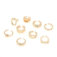 9 pcsset water drop bohemian knuckle rings for women geometric unique rings set party jewelry wholesale