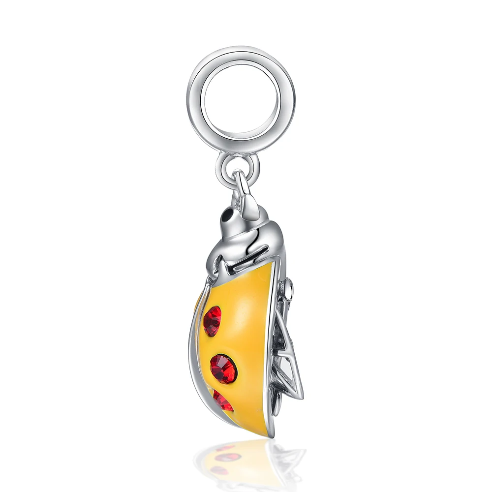 Подвески в виде жука из бусин милые чистого серебра эмалевые подвески животных