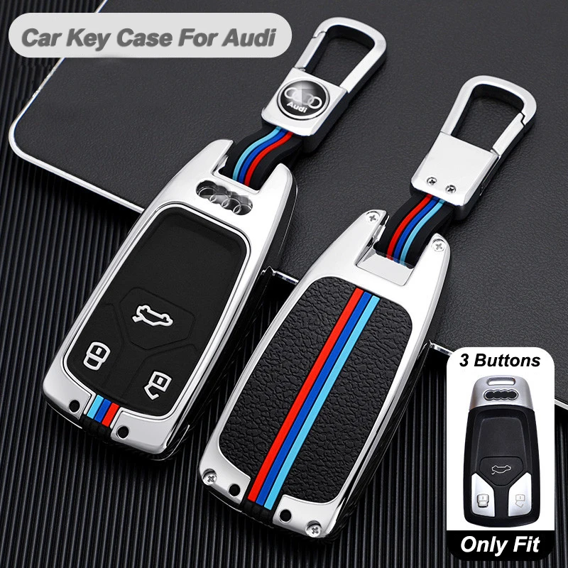 

Zinc Alloy Car Key Case Cover Protector Fashion Key Chain For Audi A5 Q7 TTS 2021