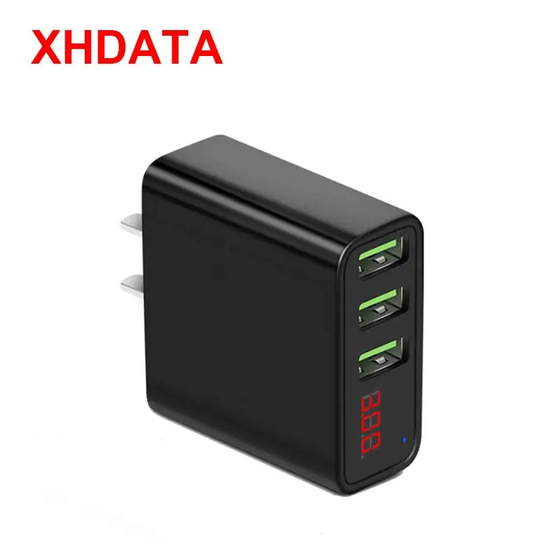 XHDATA 5 в 3 А USB 3,0 зарядное устройство для мобильного телефона с 3 разъемами выходной адаптер быстрая интеллектуальная AC100-240V/50-60 Гц зарядка